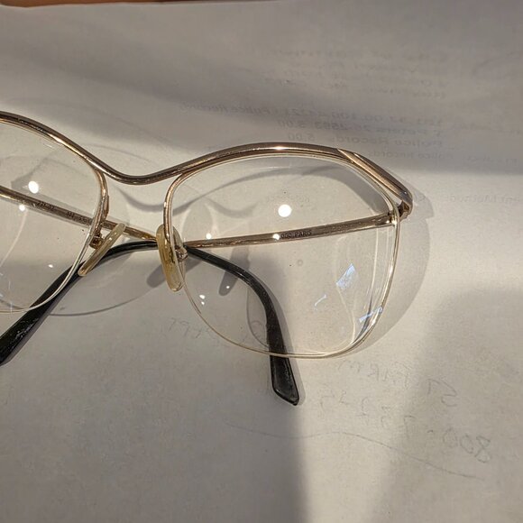 Logo Paris Gold Metal Half Rim Frame Eyeglasses 231-02 000 53 15 - Picture 15 of 15